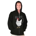 thumbnail image 5 of Guess What Chicken Butt Silly Joke Zip Up Hoodie Men's Women's Brisco Brands S, 5 of 6