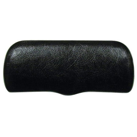 Glasses Case For Men & Women, Small Hard Shell Eyeglass Case With Lip, Faux Leather, Black