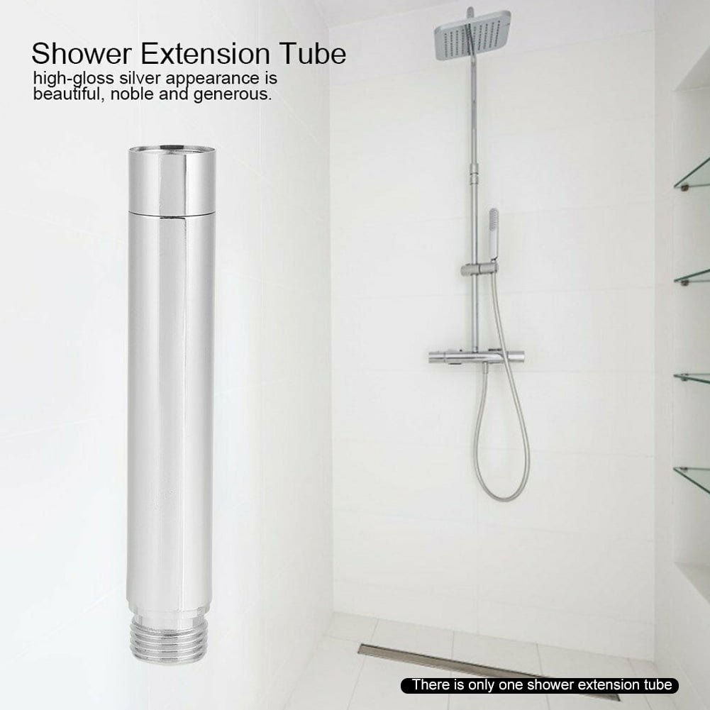 16" SUS Round Bathroom Shower Arm Wall Mounted Shower Pipe Chrome G1/2" 
