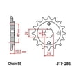 thumbnail image 2 of JT Steel Front Sprocket 15T for Street HONDA VF500C Magna 1984-1985, 2 of 4