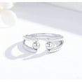 thumbnail image 2 of Sterling Silver Anti Anxiety Rings For Women Fidget Beads Spinner Band Open Adjustable Stacking Spinning Worry Stress Relief Ring with Beads Jewelry Farthers Day Gifts from Daughter, 2 of 12