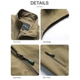thumbnail image 5 of Otoño hombres chaleco ocio al aire libre sólido sin mangas chaqueta joven de mediana edad fotografía pesca chaleco Casual masculino verano, 5 of 5