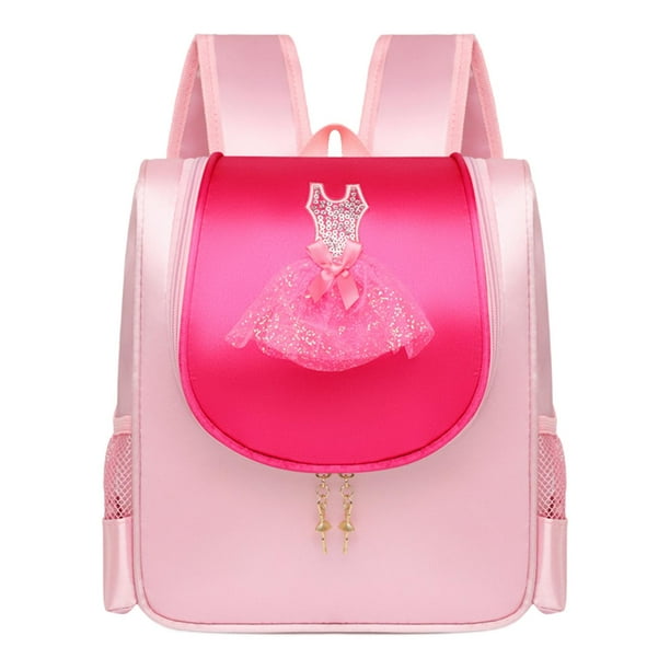 Mochila De Ballet Mochila De Ballet Bolsa De Danza Para Nina Para Gimnasia Baile Cumpleanos Rosa Con Rojo Walmart en linea