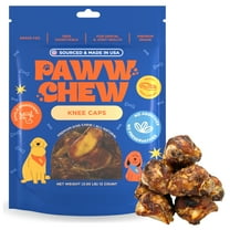 Paww Chew Knee Caps for Dogs, 100% Natural Single Ingredient (12 Pack) Made and Sourced in the USA, High Protein, Grass-Fed Beef Knee Caps & Knuckle Bones, Long Lasting Cow Knee Caps, Meaty Dog Bones