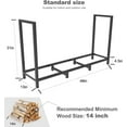 thumbnail image 4 of ft Outdoor Firewood Rack Holder with Support Legs for Fire Wood Pile Storage Adjustable Heavy Duty Log Stacker Stand Organizer, 4 of 6