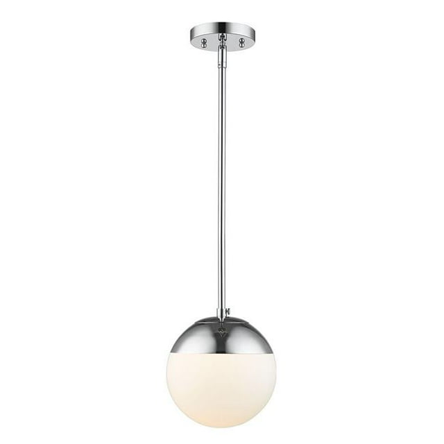 Golden Lighting 3218-S CH-CH Small Pendant with Rod, Chrome