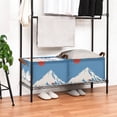 thumbnail image 3 of Yayeee Foldable Storage Basket for Shelves with Handles Waterproof Cloth Bins, Snow Mountain, 3 of 7