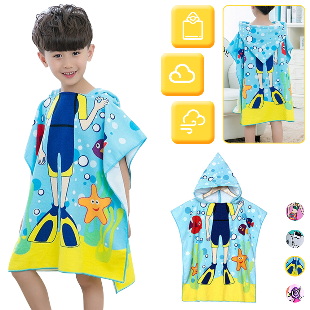 Toddler Bath Towels for Girls Flamingos Beach Towel Hooded Kids Boys Microfiber Hooded Towel Pool Swim Soft and Absorbent Kids Hooded Beach Towel for Bath
