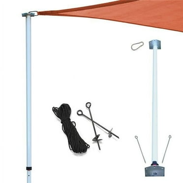 PerfectPatio Sun Shade Sail 8'5 x 9'2 Multicolor Extension Pole Kit