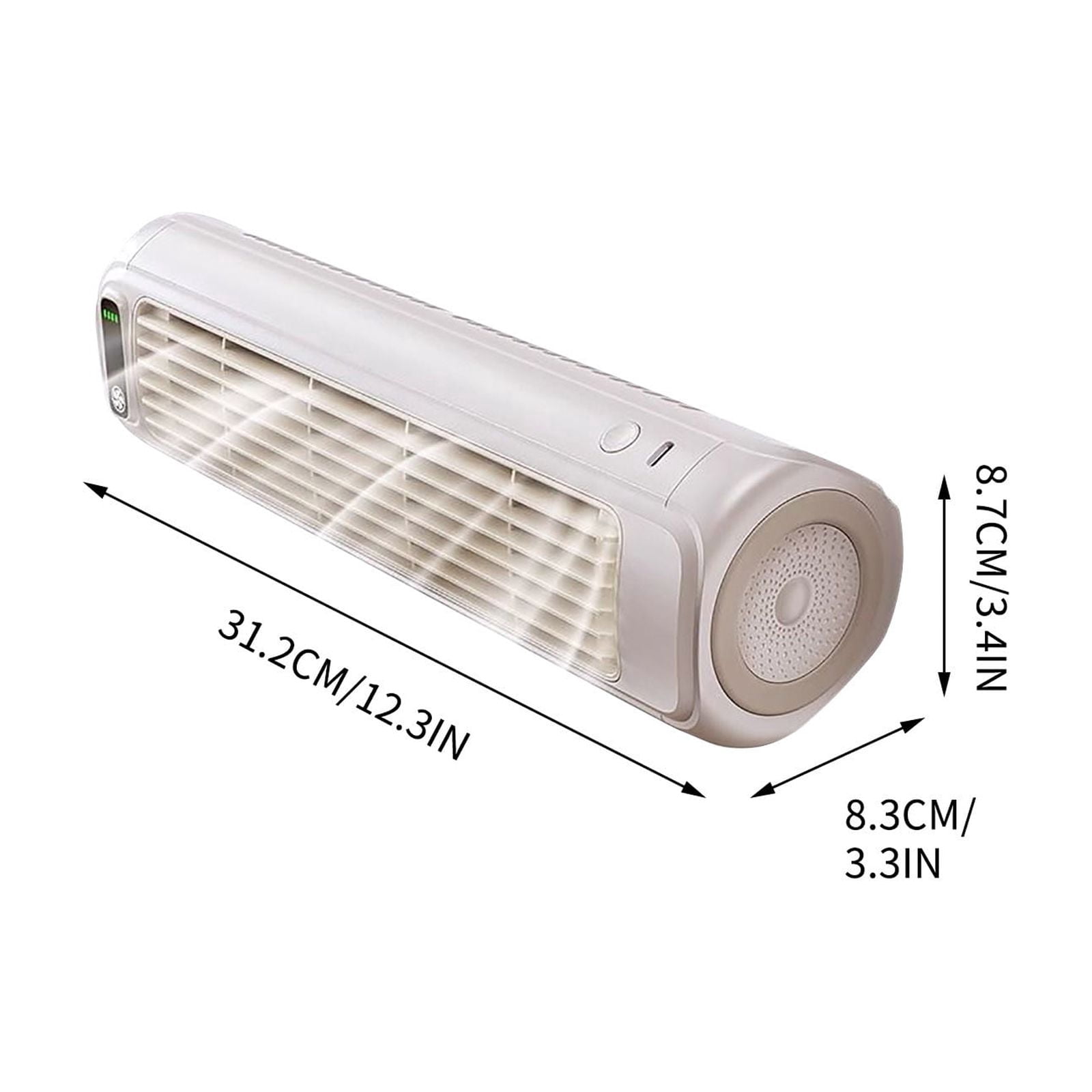 Mini Portable Air Conditioner Fan with Digital Display, Wall-Mounted & Desktop Cooling Fan, USB Rechargeable Quiet Personal Air Cooler for Bedroom, Kitchen, Office & Dorm, No-Drill Installation