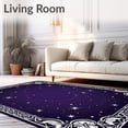 thumbnail image 2 of ODIKA 2'x3' Machine Washable Non-Slip Area Rug, Celestial Galaxy Devotional With Padded Cushion High Traffic Rug, Purple, 725672, 2 of 7