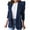 Navy, variant on cllios Women's Fall Casual Blazers Puff Sleeve Lapel Open Front Work Suit Office Blazer Jackets with Pockets