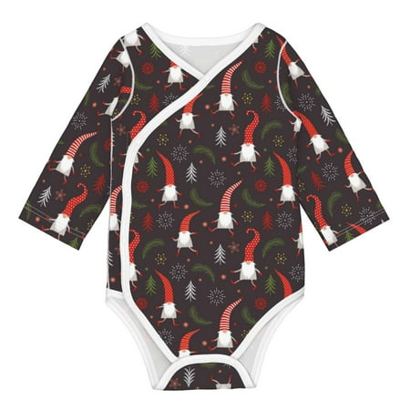 

Matuu Cute Christmas Gnomes for Baby Long-Sleeve Bodysuit Soft Cotton Comfortable and Breathable Perfect for Newborns and Infants