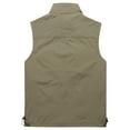 thumbnail image 3 of Yaoyar Men's Outdoor Work Fishing Travel Photo Zip Cargo Vest Jacket Pockets Quick Dry Hiking Vest Loose Vest Mountaineering Tooling Outdoor Vest Jacketst Khaki 5XL, 3 of 8