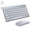Silver, variant on Mini Wireless Keyboard And Mouse Set Waterproof 2.4G For Mac Apple PC Computer