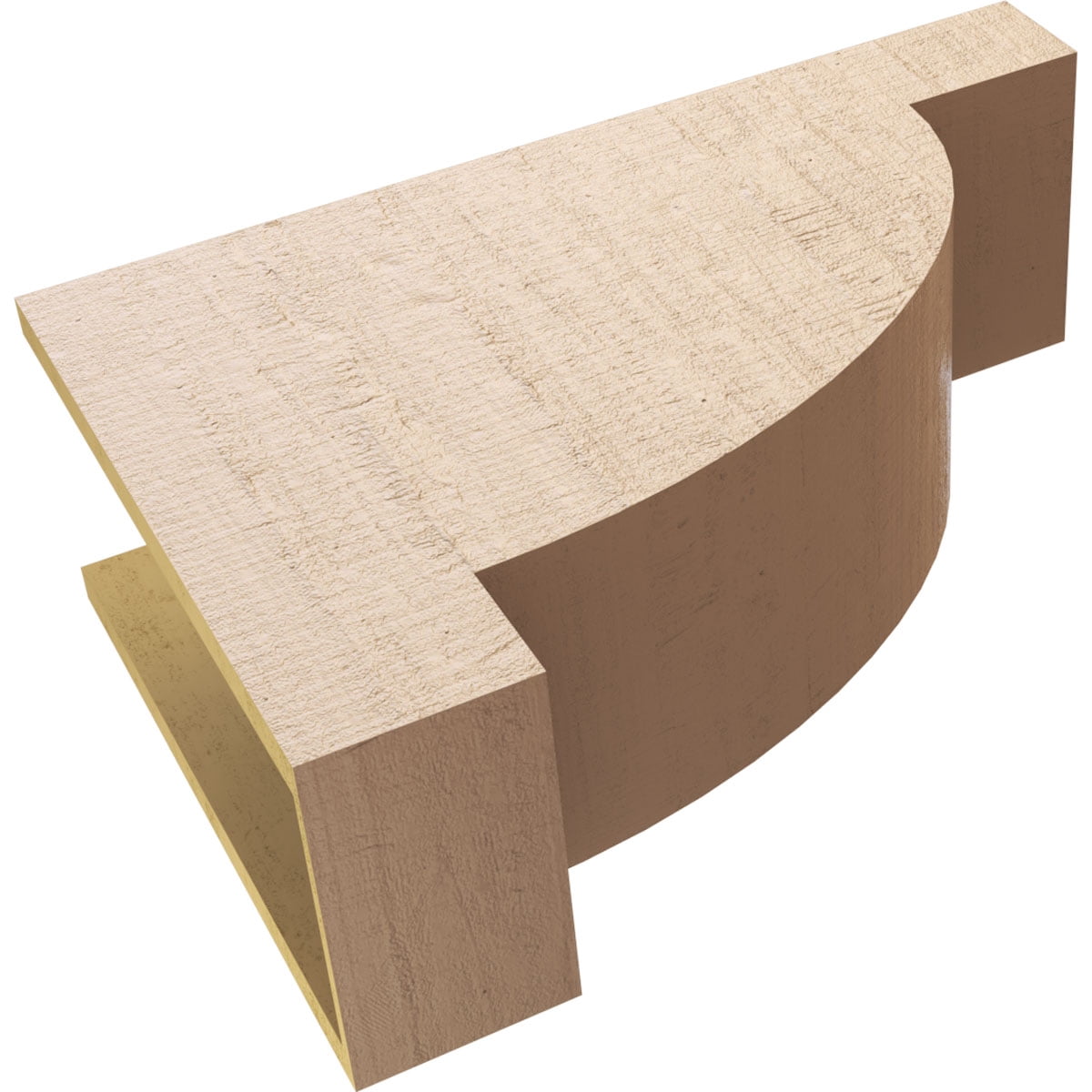9"W x 27"D x 18"H Classic Alpine Rough Cedar Woodgrain TimberThane Corbel, Primed Tan