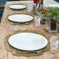 thumbnail image 4 of Gold Beaded Placemats Set of 6 for Dining Coffee Table Scratch Heat Stain Resistant Charger Kitchen Decor Durable Tablemats - Fall Autumn Thanksgiving Holiday - 13.75 Inches, 4 of 7
