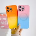 thumbnail image 4 of Compatible with iPhone 14 Pro Max Magnetic Case, Compatible with MagSafe, TPU Shockproof Protective case, Cute Gradient Color Case with Camera Lens Protector for Women & Men, PinkBlue, 4 of 11