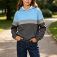 thumbnail image 4 of MexChoioe Boys and Girls Hoodie Hooded Sweatshirt Color‑Blocked Casual Long Sleeve with Pockets Versatile for Back to School and Daily, 4 of 5
