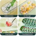 thumbnail image 3 of Ice Cube Tray with Lid and Bin, Sphere Ice Cube Maker Ice Cube Trays for Freezer, 2 Tiers Ice Cube Moulds Square and Round Ice Tray, 3 of 5