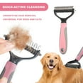 thumbnail image 3 of PENGXIANG Pet Grooming Brush - Double Sided Shedding and Dematting Undercoat Rake Comb for Dogs and Cats,Extra Wide, 3 of 5