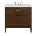 thumbnail image 2 of Sunny Wood Pr3621d Perry 36" Free Standing Hardwood Vanity Cabinet Only - Amber, 2 of 7
