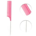 thumbnail image 3 of Unique Bargains 3pcs Women Close Teeth Rat Tail Comb for Curly Straight Wavy Wet Thin Hair ABS Rose Red, 3 of 3