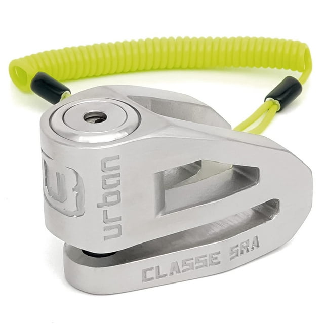 Candado de Disco Urban UR210S Gris con Alta Seguridad SRA y Doble Cierre para Moto