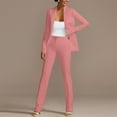 thumbnail image 4 of Breezora Women's Autumn Two Piece Suit Set Slim Fit Blazer and Trousers Office Work Professional Outfits for Ladies XXL Size Rose Gold, 4 of 7