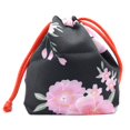 thumbnail image 3 of Bolso con cordón BLESIY japonés portátil Kimono Cosplay viaje maquillaje monedero Vino, 3 of 7