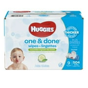 Huggies One & Done Baby Wipes, 9 Pack, 504 Sheets