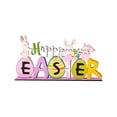 thumbnail image 2 of Feliz Pascua ornamento alfabeto artesanía estatuilla estatua fiesta suministros decoración de madera para escritorio de vacaciones decoración PASCUA DE RESURRECCIÓN Sunnimix Artesanía de Pascua, 2 of 8