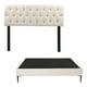 thumbnail image 1 of Recámara Queen Size Trinity Arlo Crema con Cabecera + Base Cama Slim, 1 of 8