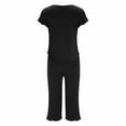 thumbnail image 5 of Ihph7 Capri Pajamas for Women Set Modal Pajamas Women Soft Pajama Set for Women Pajama Sets for Women 2 Piece Matching Pajama Set for Women Lightweight Summer Lounge Sets for Women Black M, 5 of 5