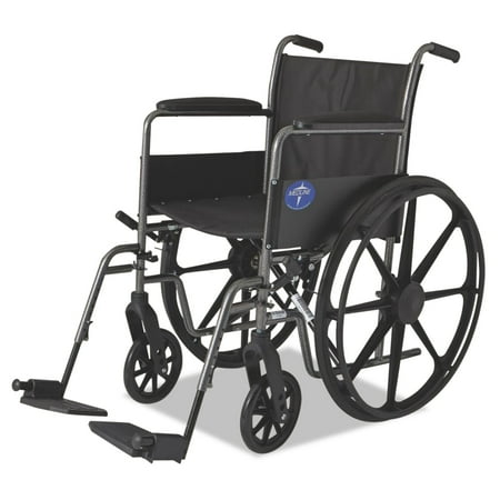 Medline Industries® Excel K1 Basic Wheelchair, 18w X 16d, 300 Lb Capacity