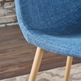 thumbnail image 4 of GDF Studio Resta Mid Century Modern Muted Blue Fabric Dining Chairs with Light Brown Wood Finished Metal Legs, Set of 2, 4 of 10