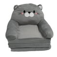 thumbnail image 2 of Toddler Soft Sherpa Couch Fold Out Conve Sponge  Foldable, Portable Adorable Design Versatile  Grey Toddler Chair for Napping Playing Reading, 2 of 8