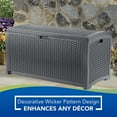 thumbnail image 4 of Suncast 73 Gallon Outdoor Patio Storage Deck Boxes, Cyberspace (4 Pack), 4 of 12