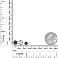 thumbnail image 6 of Gem Stone King 925 Sterling Silver Black Zirconia  Earrings with Jackets for Women | 3.00 Cttw | Gemstone Birthstone | Round 6MM, 6 of 6