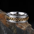 thumbnail image 3 of Anillo King Will Intertwine de acero inoxidable de 8 mm para hombre, 8.5 EE. UU., 3 of 7