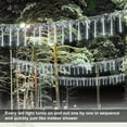 thumbnail image 3 of Outdoor Meteor Shower Lights, 11.8 Inch 8 Tube 192 LEDs Meteor Light, Christmas Snow Falling Rain Lights for Xmas Tree Holiday Wedding Outdoor Party Patio Decoration (White), 3 of 7
