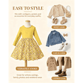 thumbnail image 4 of Lanbubble Toddler Girls Long Sleeve Dress A-Line Casual Play Dresses Size 5-6Y, 4 of 5