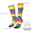 thumbnail image 4 of Gaeub Colorful Tie Dye Printed Design Socks Stretchy High Tube Socks for Men Women Teens , Softball Soccer Socks for Hiking, Sport, 4 of 6