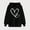 Black, variant on Fartey Hoodies for Women Clearance Cute Heart Graphic Long Sleeve Sweatshirts with Drawstring Fashion Fall Crew Neck Pullover Tops Fashion Fall Pockets Hoodies