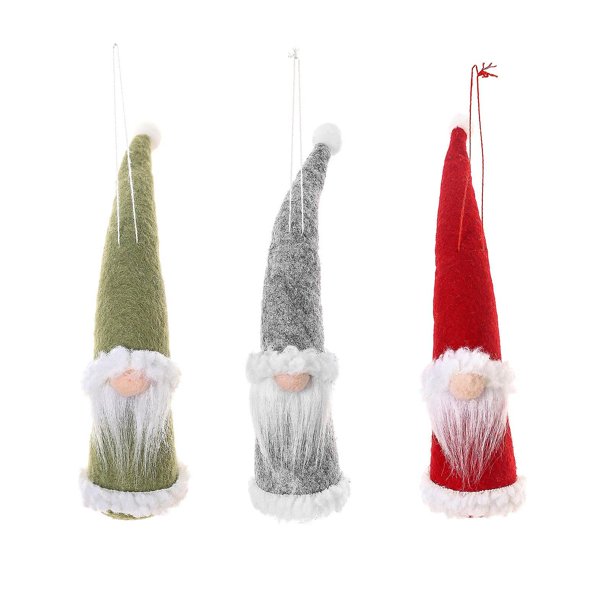 Colgante enano navideño un conjunto de 3 artesanías de decoración de muñecas colgantes y encantadoras