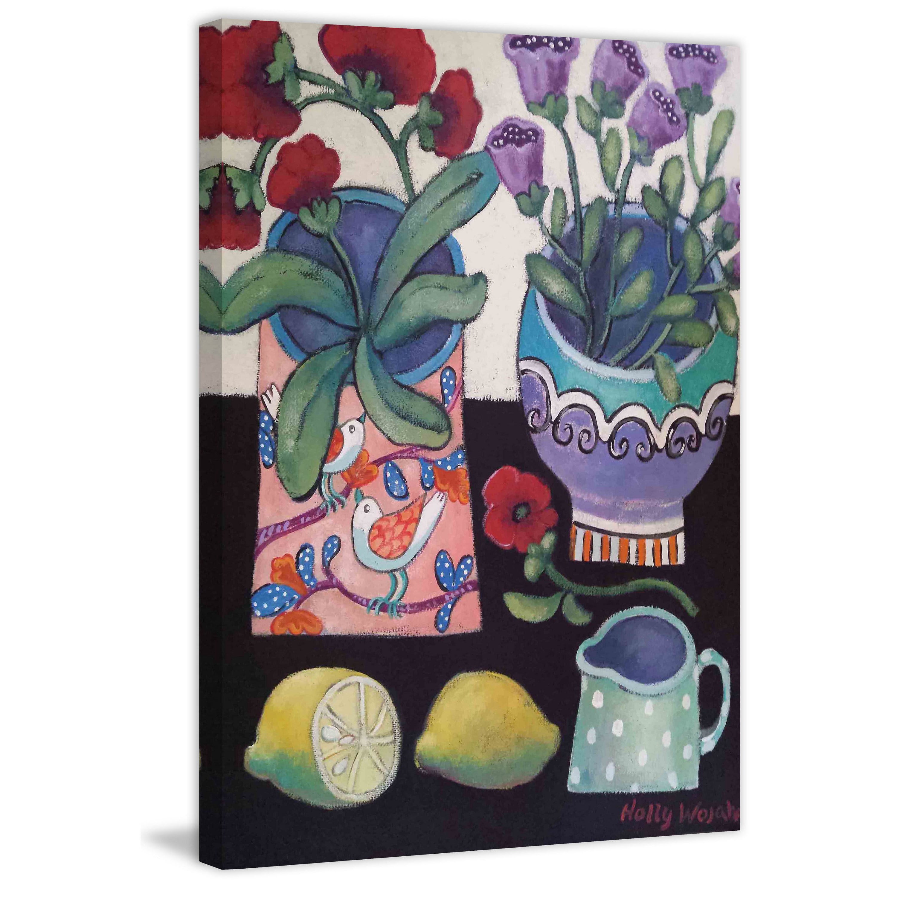 Marmont Hill "Happy Still Life with Lemon" Painting Print on Canvas