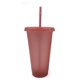 thumbnail image 1 of Toystoory Taza para beber con tapa y pajita, taza para beber de PP con botella de plástico reutilizable para bebidas frías, café, jugo, batido Mostrada Rosa claro 710ml, 1 of 5