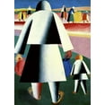 thumbnail image 2 of Malevich, Kazimir 19x24 Black Ornate Wood Framed with Double Matting Museum Art Print Titled - To The Harvest, Marfa and Wanka, 2 of 4