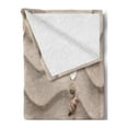 thumbnail image 2 of Natural Color Soft Flannel Fleece Blanket, Square Frame of Seashells in Various Shapes on Wavy Lines Sand, Cozy Plush for Indoor and Outdoor Use, 50" x 60", Pale Tan and Multicolor, by Ambesonne, 2 of 5