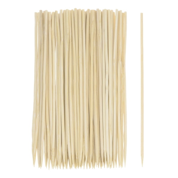 Uxcell 450 piezas de palitos de bambú de 8 pulgadas de 2.5 mm de diámetro, palillos de cóctel de madera natural